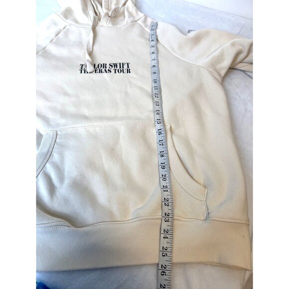 Taylor Swift | The Eras Tour Cream Hoodie Sweatshirt - Black Print Small - Picture 6 of 7